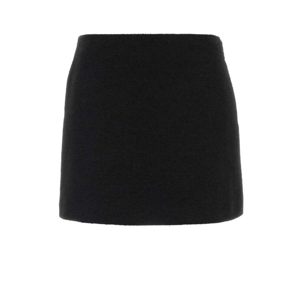Fendi Women Black Wool Blend Mini Skirt